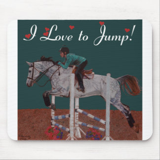 I Love to Jump! Horse Mouse Pad