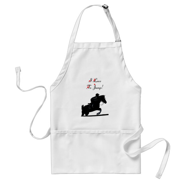 I Love To Jump Hunter Jumper Horse Apron (Front)