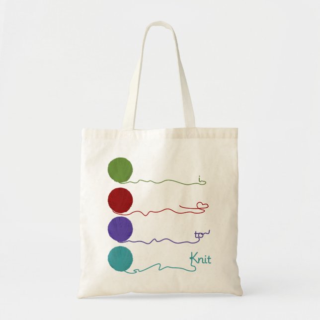 I Love to Knit Bag (Front)