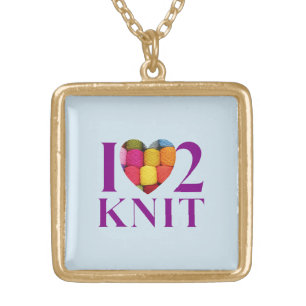 I Love to Knit - Necklace
