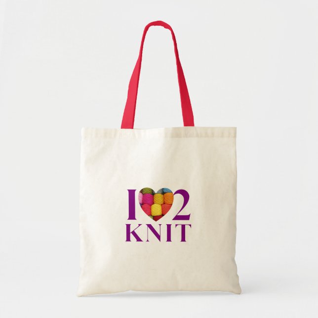 I Love to Knit- Tote Bag (Front)