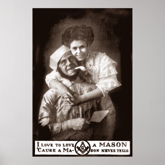 I Love to Love a Mason, 1908 Poster (Front)