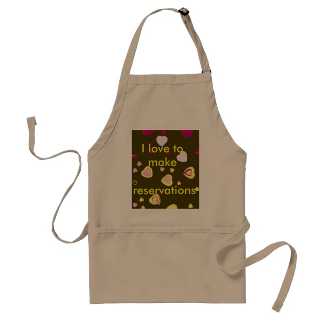 I Love to Make Reservations Adult Apron (Front)