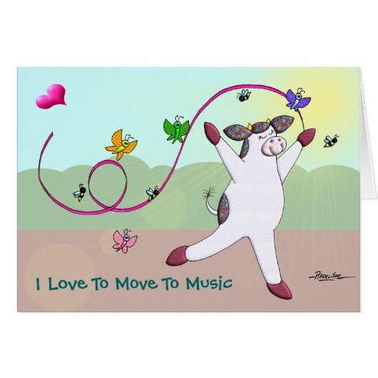 I Love To Move To Music Cards (Front Horizontal)