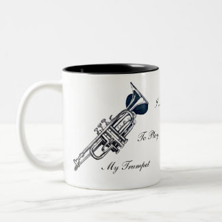 I love to Play My Trumpet Two-Tone Coffee Mug