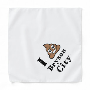 I Love to Poop Bryson City, North Carolina Dog Bandana