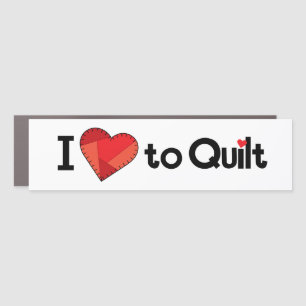 I Love to Quilt Car Magnet - Cute Quilter Gift