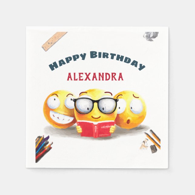 I Love To Read Books Reader Napkins (Front)