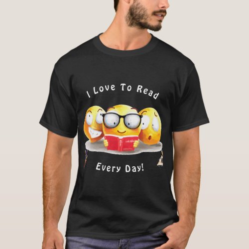 I Love To Read Books Reader T_Shirt