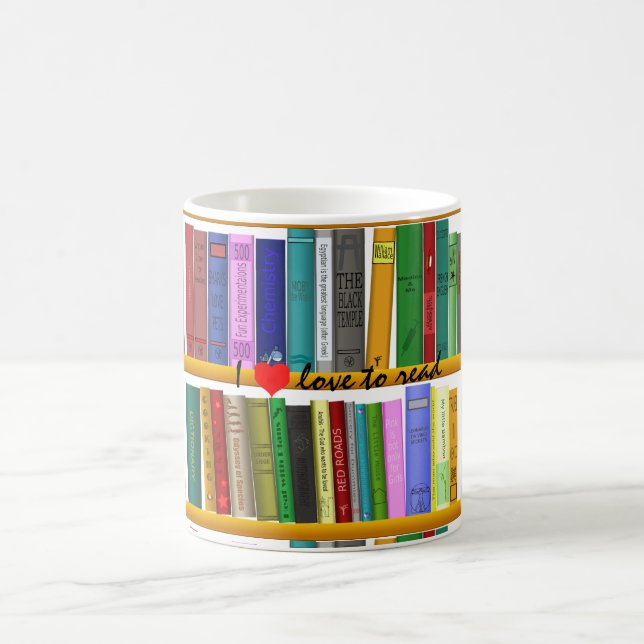 I love to read Books  Thunder_Cove Coffee Mug (Center)