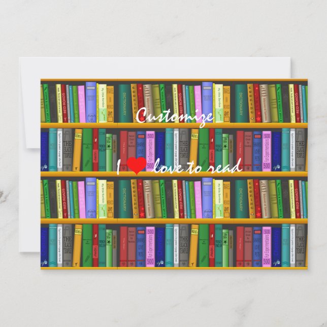 I love to read Books  Thunder_Cove Invitation (Front)