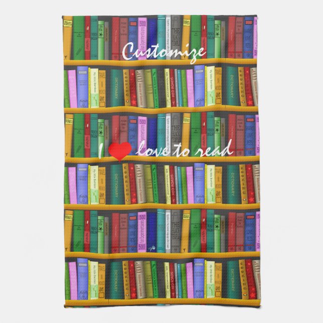 I love to read Books Thunder_Cove Kitchen Towel (Vertical)