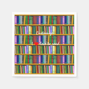 I love to read Books Thunder_Cove Napkins