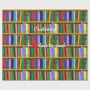 I love to read Books Thunder_Cove Wrapping Paper