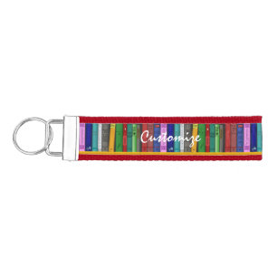 I love to read Books Thunder_Cove Wrist Keychain