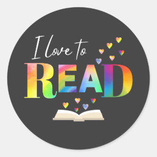 I Love To Read Classic Round Sticker