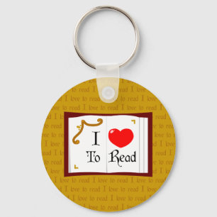 I Love To Read Keychain