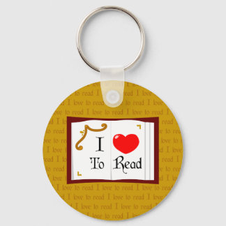 I Love To Read Keychain