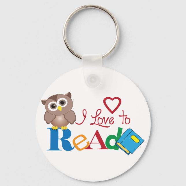 I Love to Read Keychain (Front)