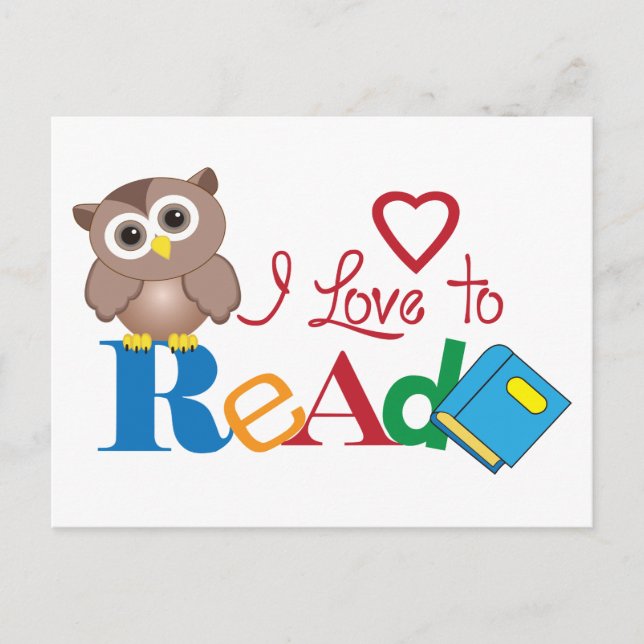 I Love to Read Postcard (Front)