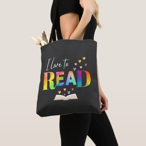 I Love To Read Tote Bag