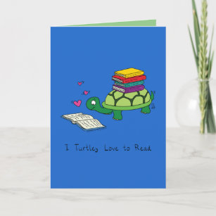 I Love to Read Turtle Book Lovers Card