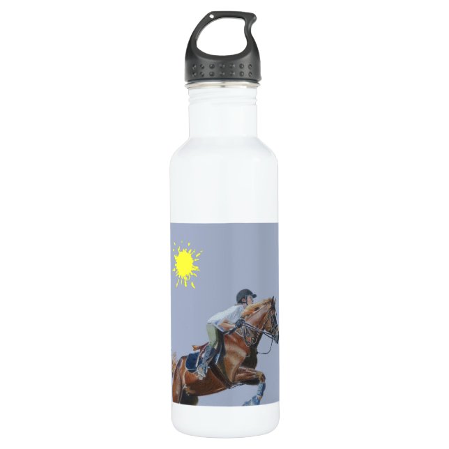 I Love To Ride! Hunter/Jumper Horse Liberty Bottle (Front)
