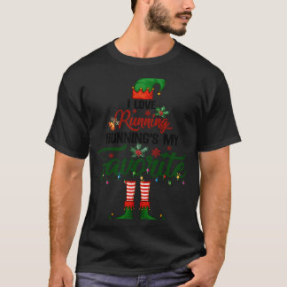 I Love To Run Running's My Favorite  Christmas Run T-Shirt