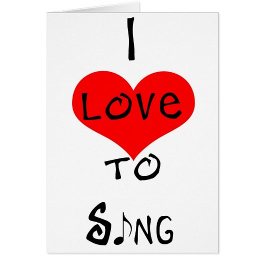 I Love To Sing Cards (Front)