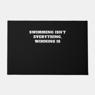 I Love To Swim Art Design Swimming Quote Gift Idea Doormat