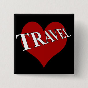 I Love To Travel Button