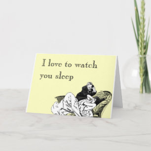 I love to watch you sleep holiday card