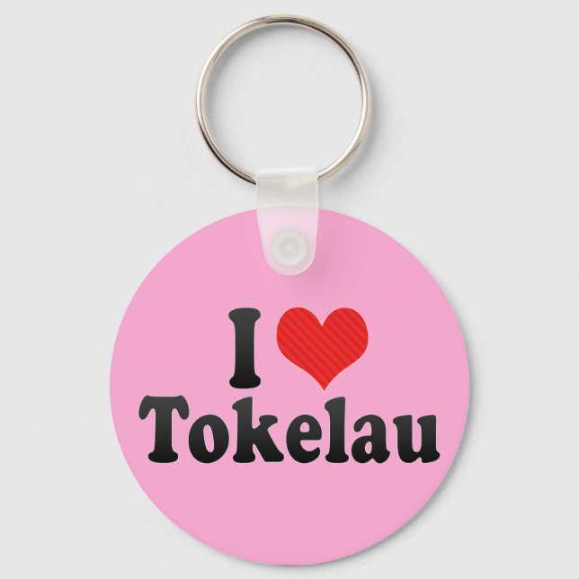 I Love Tokelau Keychain (Front)