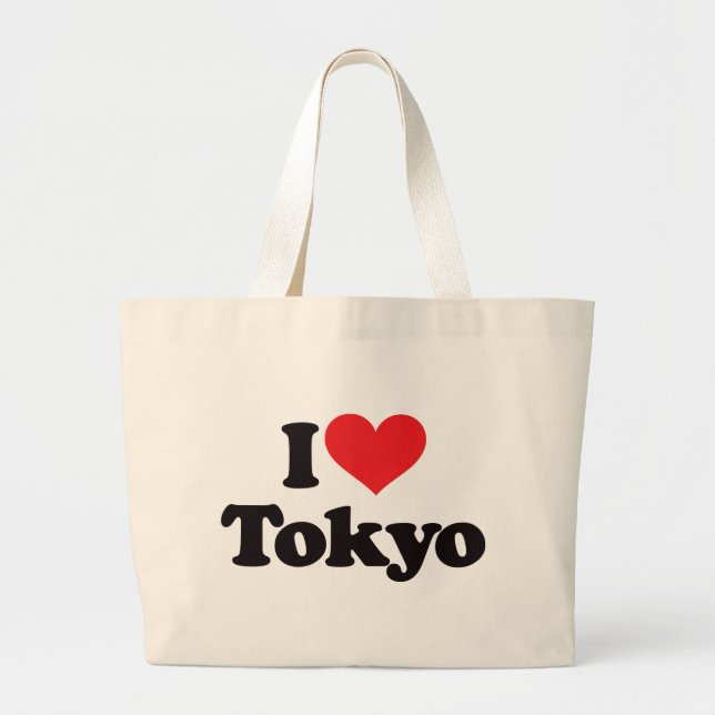 I Love Tokyo Large Tote Bag (Front)