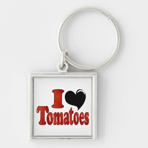 I Love Tomatoes Keychain