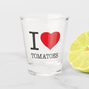 I LOVE TOMATOES SHOT GLASS