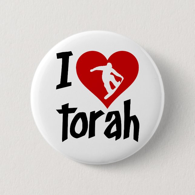 I Love Torah Button (Front)