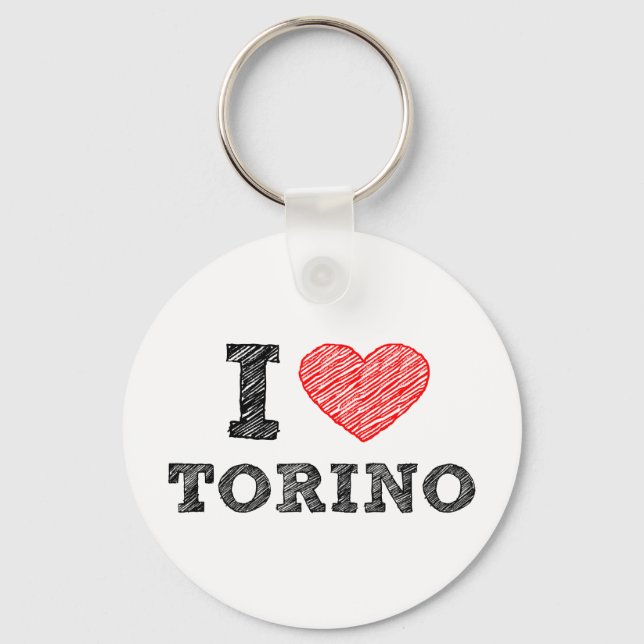 I Love Torino Keychain (Front)