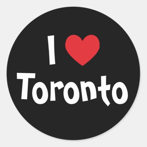 I Love Toronto Classic Round Sticker