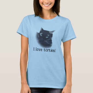 I love torties, Tortoise Shell Cat Face tshirts