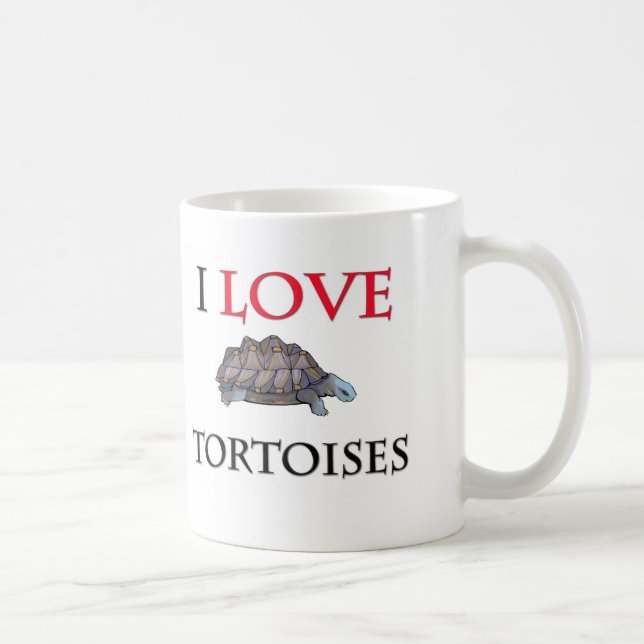 I Love Tortoises Coffee Mug (Right)