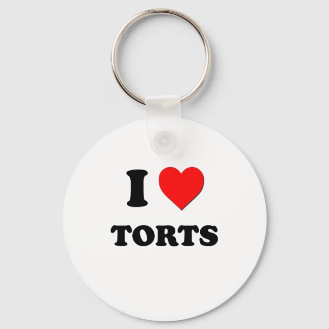 I love Torts Keychain (Front)