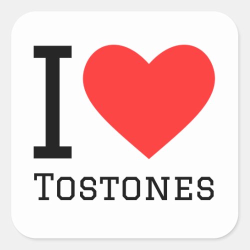 I love tostones square sticker