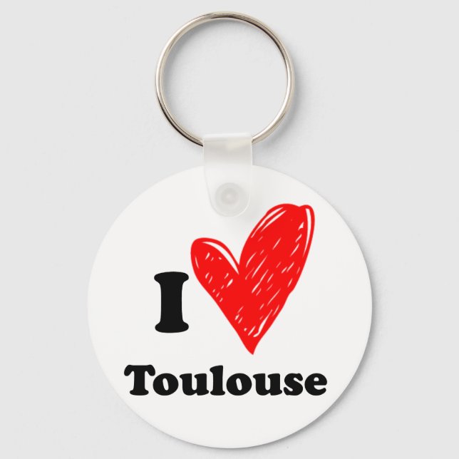 I love Toulouse Keychain (Front)