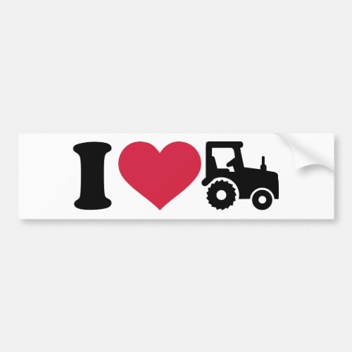 I love tractor bumper sticker