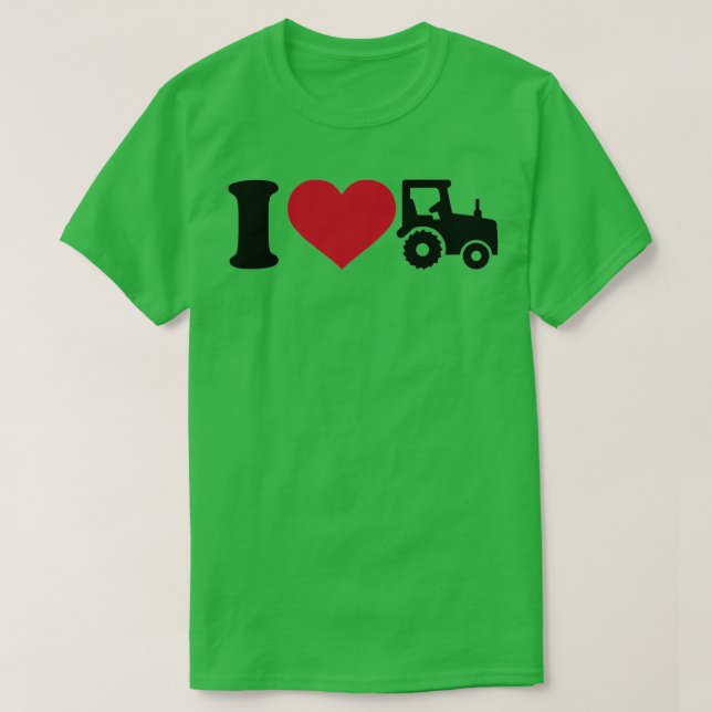 I love Tractor  T-Shirt (Design Front)