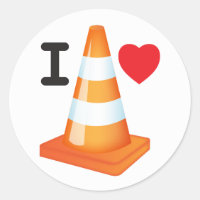 I Love Traffic Cones Orange White Cone Commuter