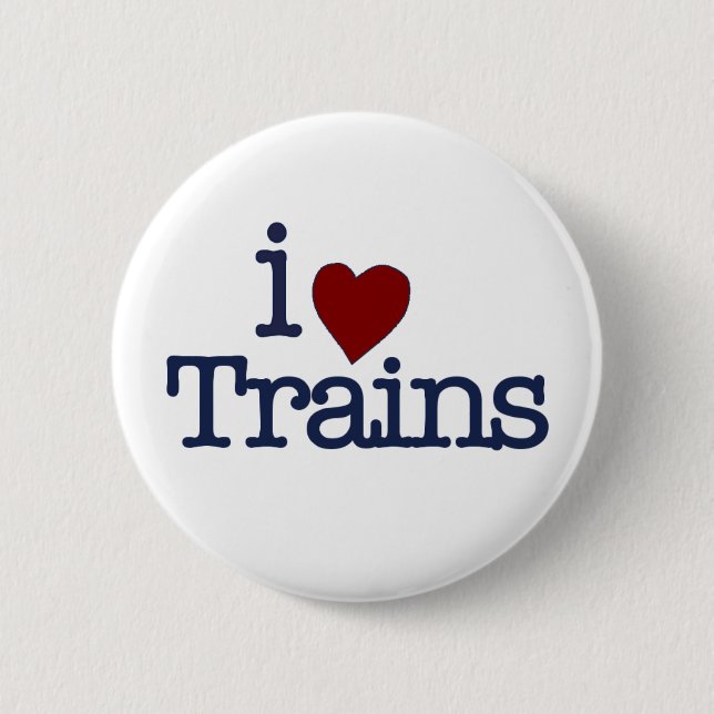 I Love Trains Button (Front)