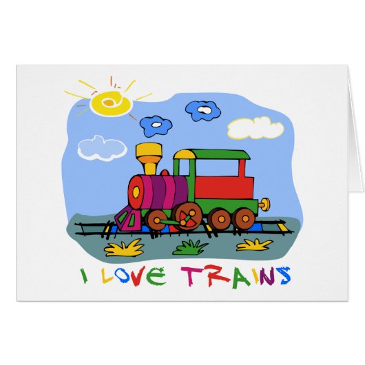 I Love Trains Cards (Front Horizontal)