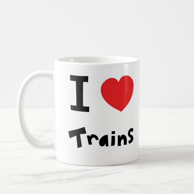 I love trains coffee mug (Left)